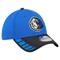 Casquette New Era bleue Dallas Mavericks Visor Hit 39THIRTY Flex pour homme