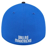 Men's New Era Blue Dallas Mavericks Visor Hit 39THIRTY Flex Hat