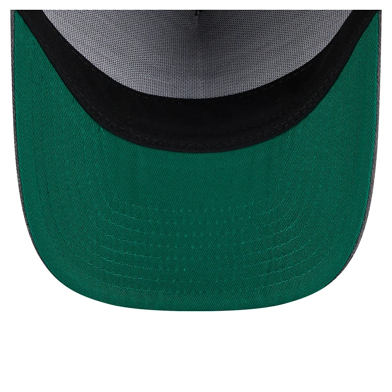 Men's New Era  Charcoal Dallas Mavericks Throwback Washed Pre-Curved 9FIFTY Snapback Hat