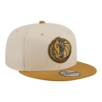 Men's New Era  Cream/Tan Dallas Mavericks Two-Tone Color Pack 9FIFTY Snapback Hat