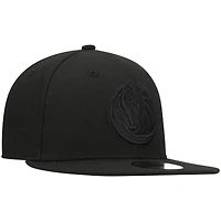 Casquette Snapback 9FIFTY des Dallas Mavericks de New Era pour homme, noir sur noir