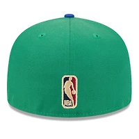 Casquette ajustée New Era verte et bleue Dallas Mavericks 2025/26 Classic Edition Jersey Hook 59FIFTY pour homme