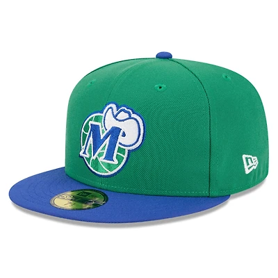 Men's New Era Green/Blue Dallas Mavericks 2025/26 Classic Edition Jersey Hook 59FIFTY Fitted Hat