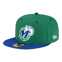 Men's New Era  Green/Blue Dallas Mavericks 80s Throwback 59FIFTY Fitted Hat