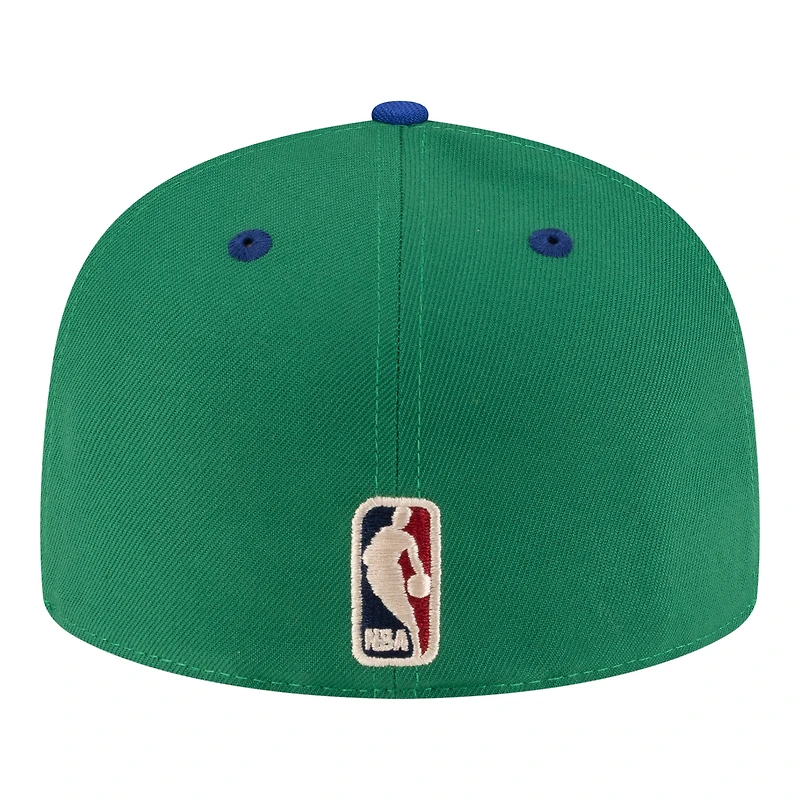 Men's New Era Green/Blue Dallas Mavericks 80s Throwback 59FIFTY Fitted Hat