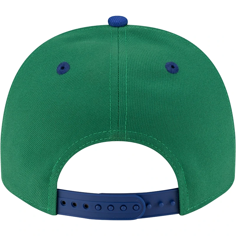 Men's New Era  Green/Blue Dallas Mavericks 80s Throwback A-Frame 9FIFTY Snapback Hat