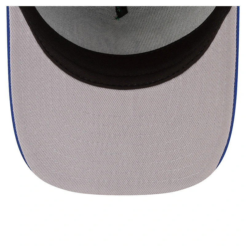 Casquette snapback New Era verte et bleue Dallas Mavericks style années 80, modèle A-Frame 9FIFTY pour homme