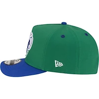 Men's New Era  Green/Blue Dallas Mavericks 80s Throwback A-Frame 9FIFTY Snapback Hat