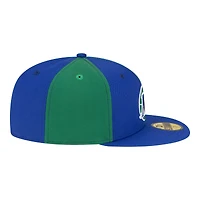 Men's New Era  Green/Blue Dallas Mavericks 80s Throwback Pinwheel 59FIFTY Fitted Hat