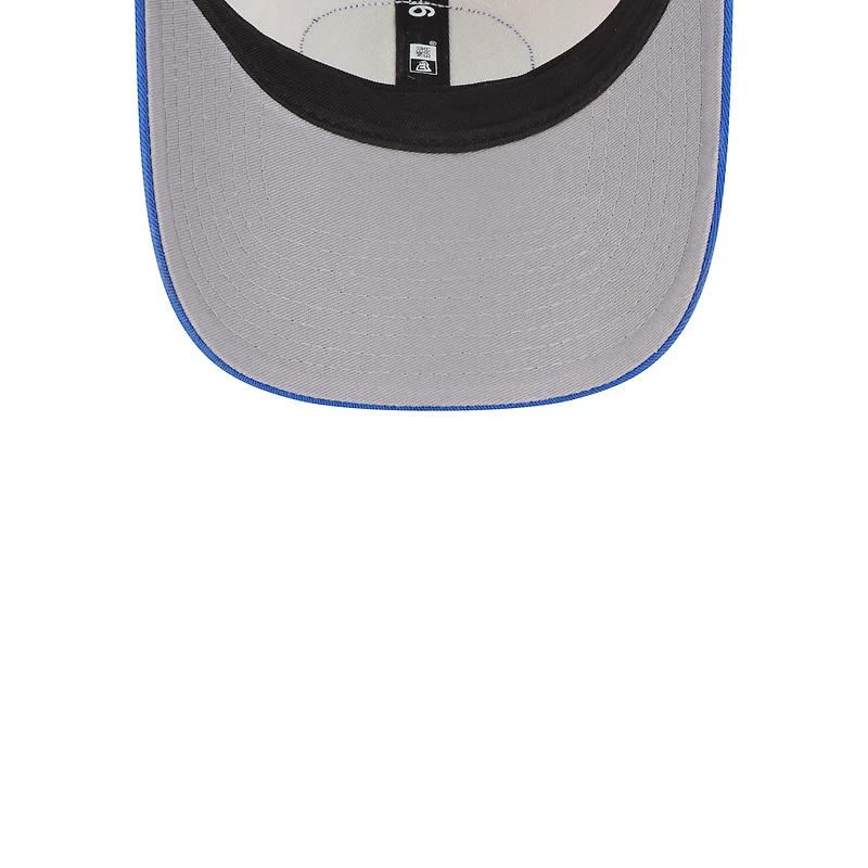 Casquette réglable 9FORTY New Era pour hommes, kaki/bleu, Dallas Mavericks Throwback Patch Trucker