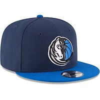 Men's New Era Navy/Blue Dallas Mavericks 2-Tone 9FIFTY Adjustable Snapback Hat