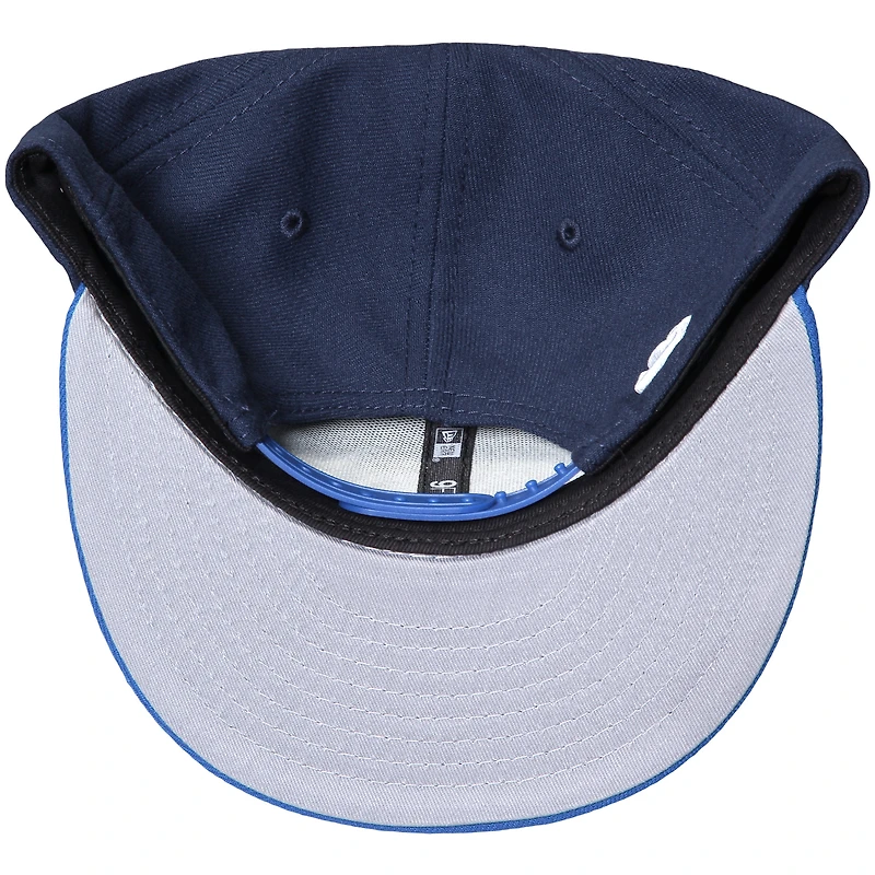 Men's New Era Navy/Blue Dallas Mavericks 2-Tone 9FIFTY Adjustable Snapback Hat