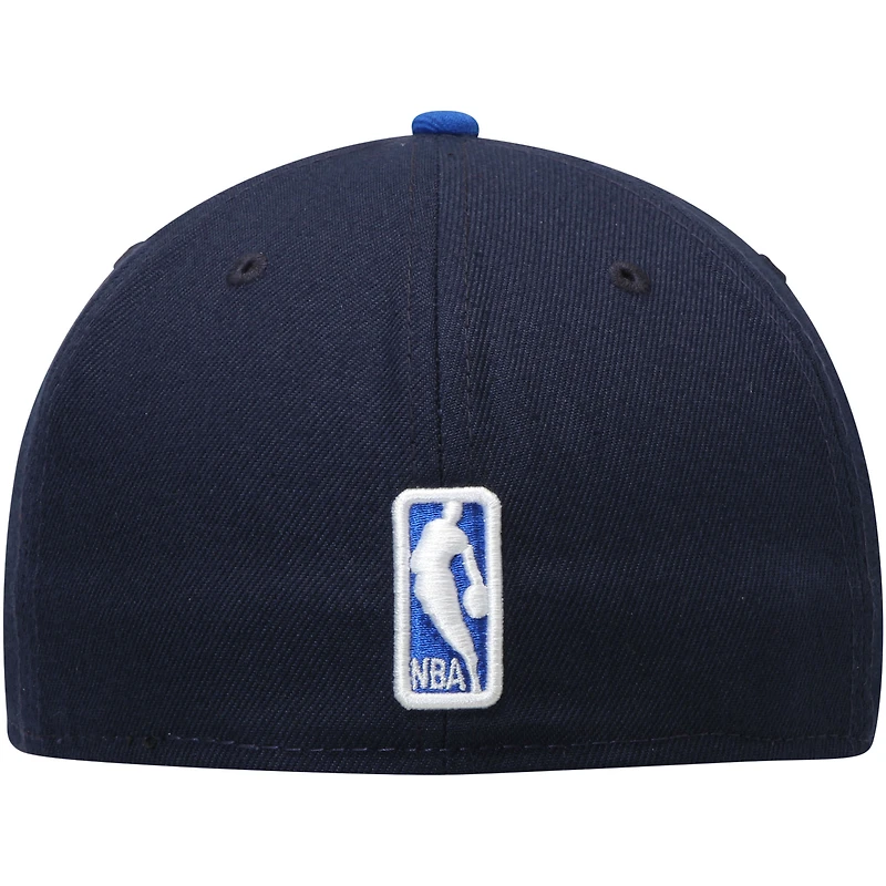 Men's New Era Navy/Blue Dallas Mavericks Official Team Color 2Tone 59FIFTY Fitted Hat