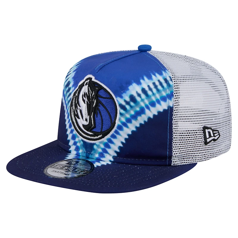 Casquette de golf à visière snapback Dallas Mavericks bleu marine/bleu New Era pour homme