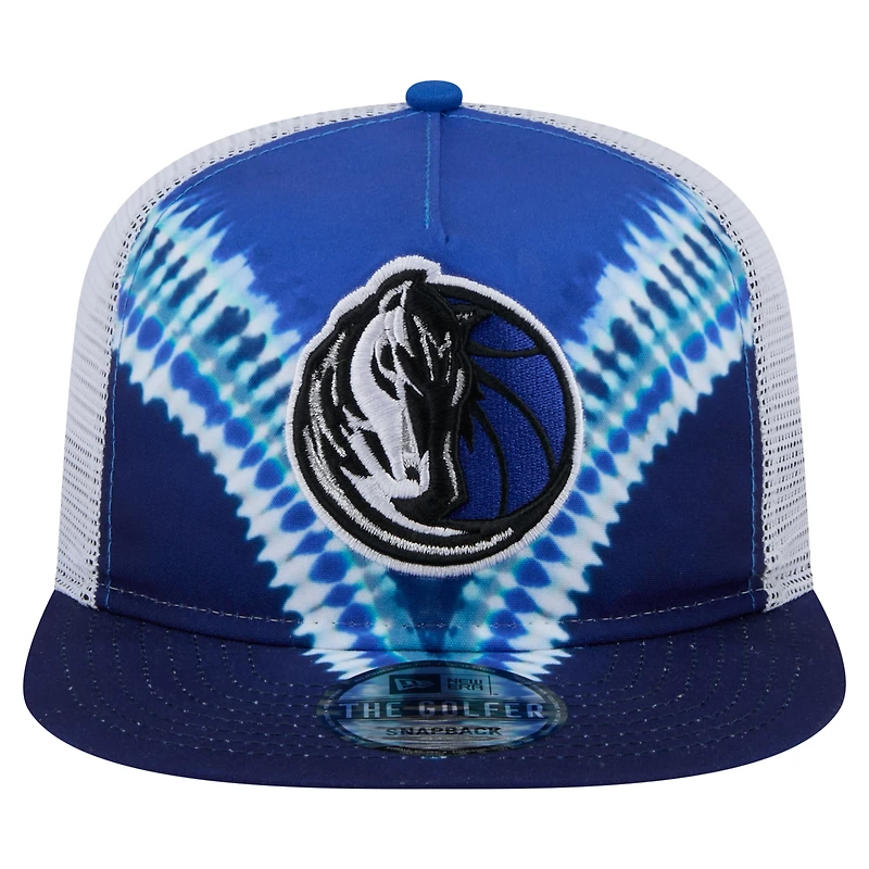 Casquette de golf à visière snapback Dallas Mavericks bleu marine/bleu New Era pour homme