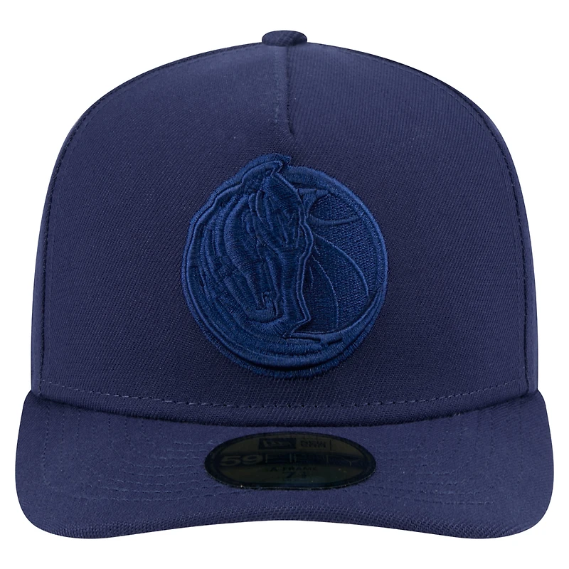 Men's New Era  Navy Dallas Mavericks Colorpack A-Frame Pinch Front 59FIFTY Fitted Hat