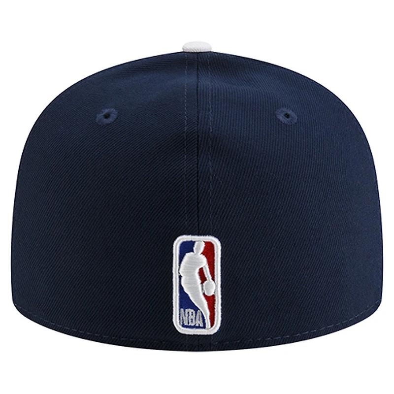 Men's New Era  Navy Dallas Mavericks Statement Edition Jersey Hook 59Fifty Fitted Hat