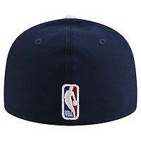Men's New Era  Navy Dallas Mavericks Statement Edition Jersey Hook 59Fifty Fitted Hat