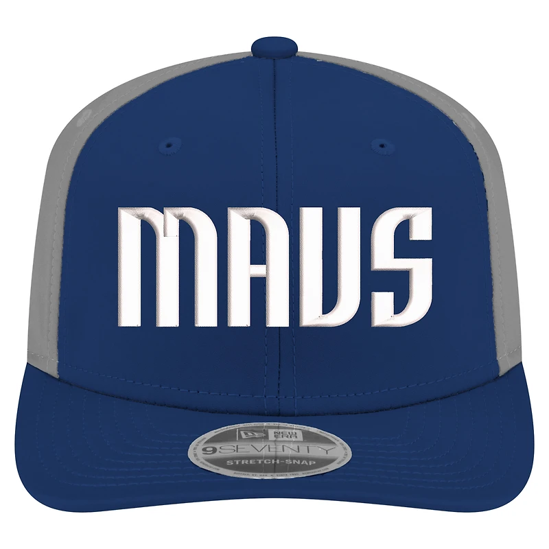 Men's New Era  Navy Dallas Mavericks Statement Edition Jersey Hook 9SEVENTY Stretch-Snap Hat