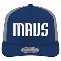 Men's New Era  Navy Dallas Mavericks Statement Edition Jersey Hook 9SEVENTY Stretch-Snap Hat