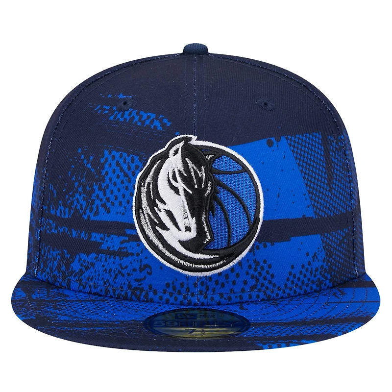 Men's New Era Navy Dallas Mavericks Tip-Off 59FIFTY Fitted Hat