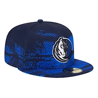 Men's New Era Navy Dallas Mavericks Tip-Off 59FIFTY Fitted Hat