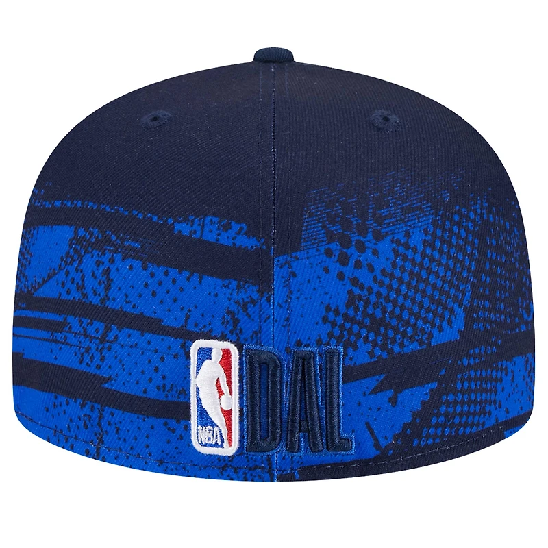 Men's New Era Navy Dallas Mavericks Tip-Off 59FIFTY Fitted Hat