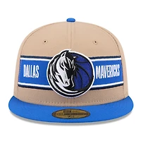 Casquette ajustée New Era pour hommes, beige/bleu, Dallas Mavericks 2024 NBA Draft 59FIFTY