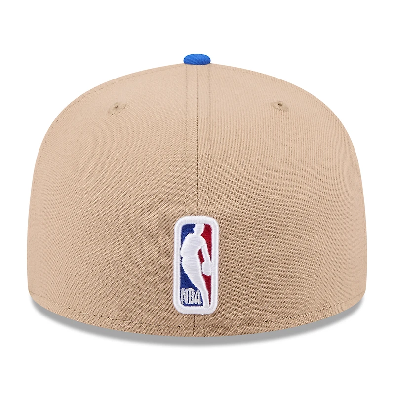 Men's New Era Tan/Blue Dallas Mavericks 2024 NBA Draft 59FIFTY Fitted Hat