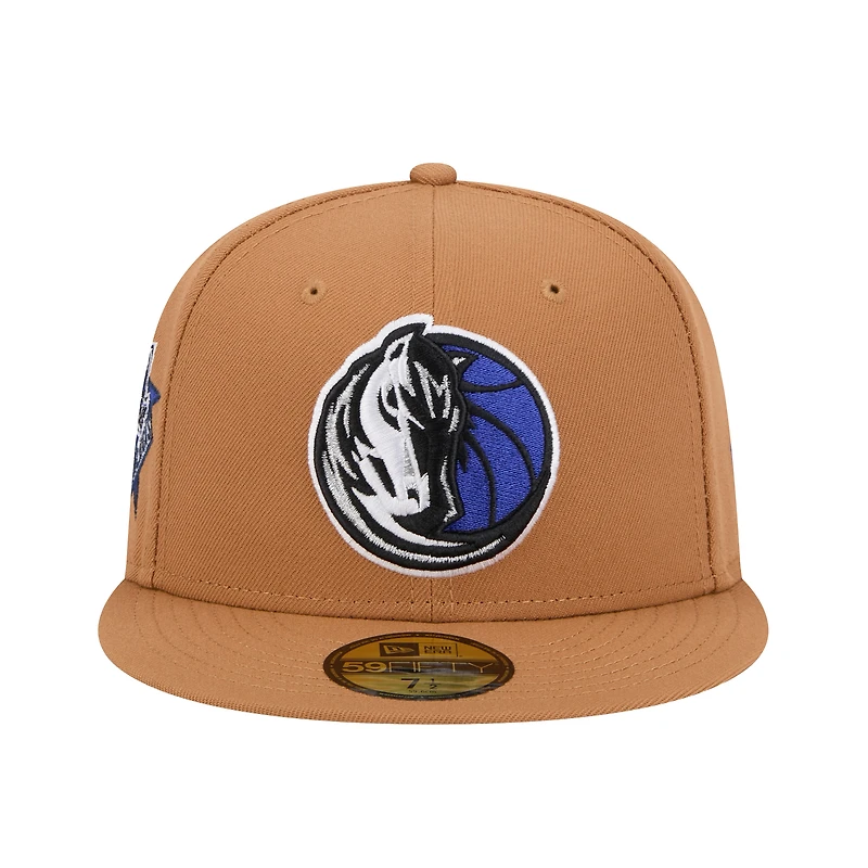 Men's New Era Tan Dallas Mavericks Color Pack 59FIFTY Fitted Hat