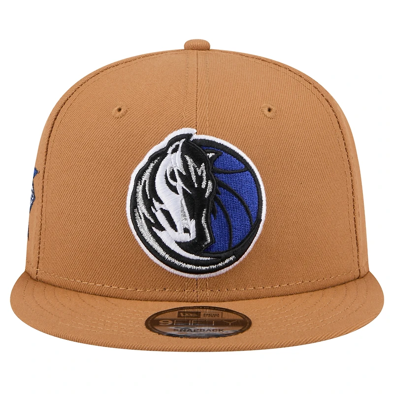 Men's New Era Tan Dallas Mavericks Color Pack 9FIFTY Snapback Hat