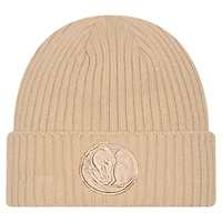 Bonnet à revers en tricot beige Dallas Mavericks Color Pack pour homme New Era