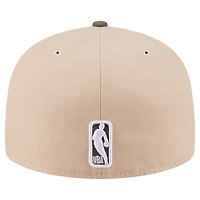 Men's New Era  Tan Dallas Mavericks Color Pack Two-Tone 59FIFTY A-Frame Fitted Hat