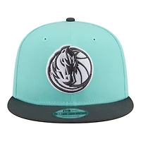 Men's New Era Turquoise/Charcoal Dallas Mavericks Color Pack Two-Tone 9FIFTY Snapback Hat