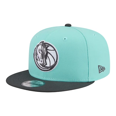 Men's New Era Turquoise/Charcoal Dallas Mavericks Color Pack Two-Tone 9FIFTY Snapback Hat
