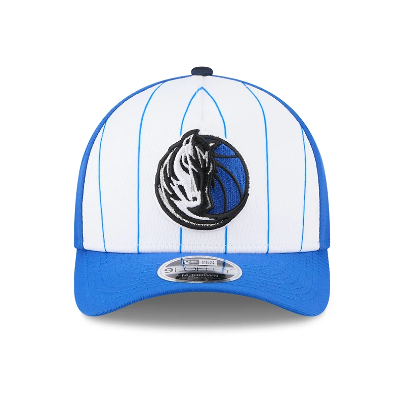 Men's New Era  White/Blue Dallas Mavericks 2025 NBA Tip Off M-Crown A-Frame 9FORTY Adjustable Hat