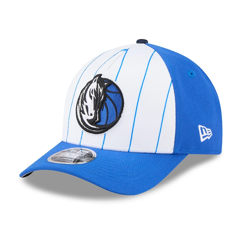 Men's New Era  White/Blue Dallas Mavericks 2025 NBA Tip Off M-Crown A-Frame 9FORTY Adjustable Hat