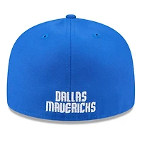 Men's New Era  White/Blue Dallas Mavericks 2025 NBA Tip Off Split Panel 59FIFTY Fitted Hat