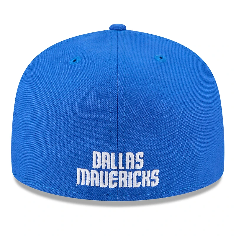 Men's New Era White/Blue Dallas Mavericks 2025 NBA Tip Off Split Panel 59FIFTY Fitted Hat