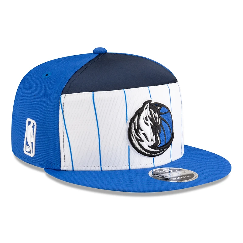 Men's New Era  White/Blue Dallas Mavericks 2025 NBA Tip Off Split Panel 9FIFTY Snapback Hat