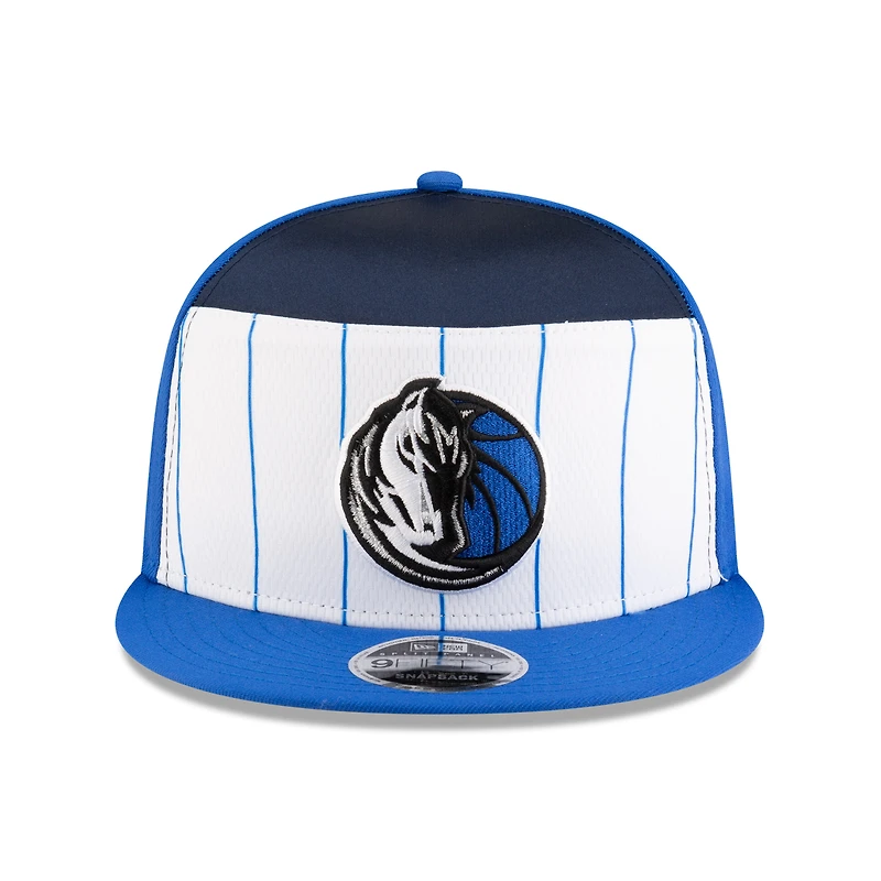 Men's New Era  White/Blue Dallas Mavericks 2025 NBA Tip Off Split Panel 9FIFTY Snapback Hat