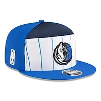 Men's New Era  White/Blue Dallas Mavericks 2025 NBA Tip Off Split Panel 9FIFTY Snapback Hat