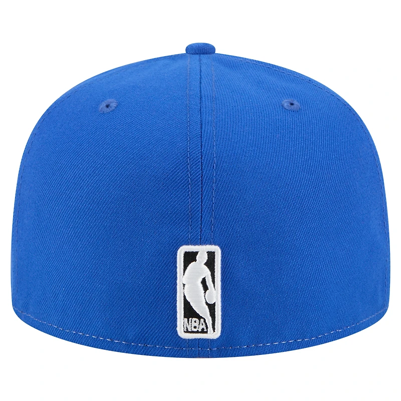 Men's New Era  White/Blue Dallas Mavericks Repeat 59Fifty Fitted Hat