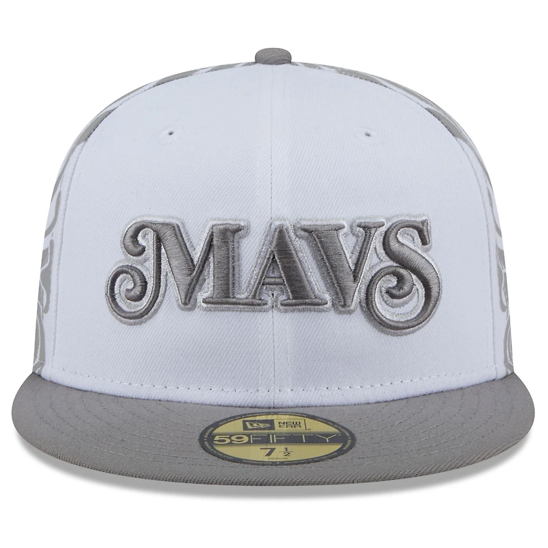 Men's New Era  White Dallas Mavericks 2024/25 City Edition 59FIFTY Fitted Hat