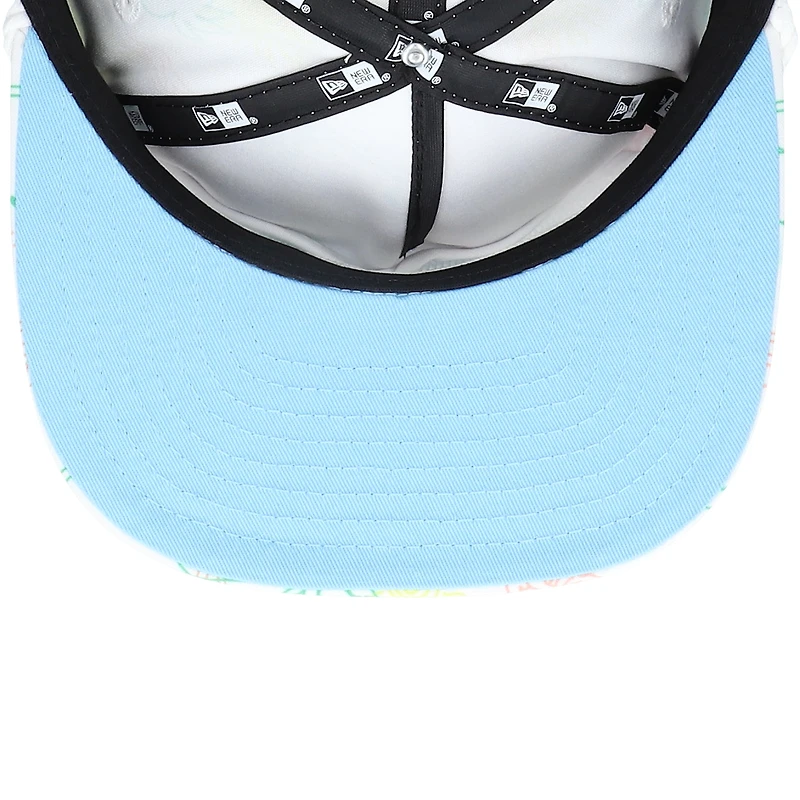 Men's New Era White Dallas Mavericks Palm Trees and Waves Golfer Adjustable Hat
