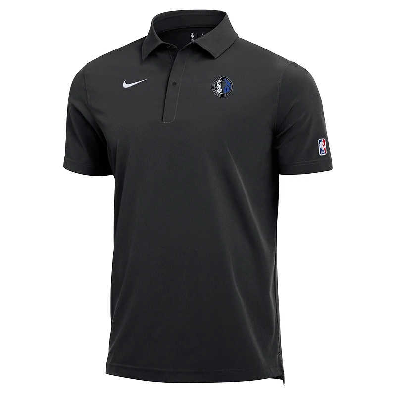 Polo d'entraîneur Nike noir authentique Dallas Mavericks 2025/26 pour homme, en tissu Dri-FIT.