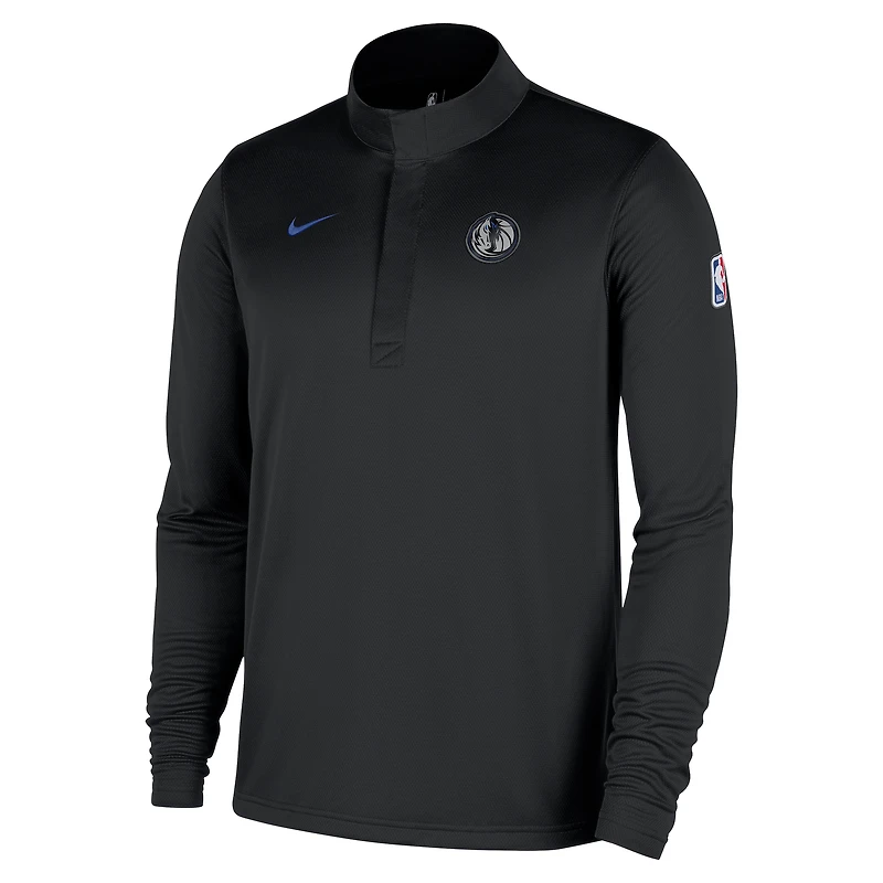 Men's Nike Black Dallas Mavericks 2025/26 City Edition Remix Authentic Coaches Dri-FIT Half-Zip Top