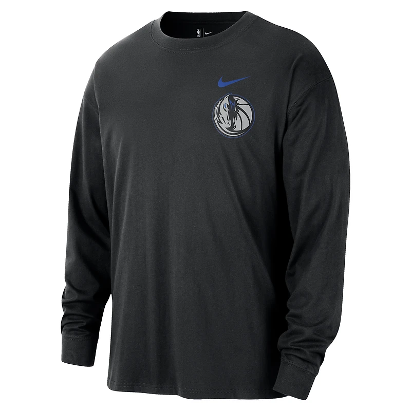 Men's Nike  Black Dallas Mavericks 2025/26 City Edition Remix Essential Logo Long Sleeve T-Shirt