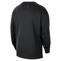 T-shirt à manches longues Nike Dallas Mavericks City Edition Remix Essential Logo noir pour homme