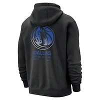 Men's Nike Black Dallas Mavericks Courtside Club Pullover Hoodie